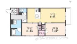 ローズフラット２間取り図面