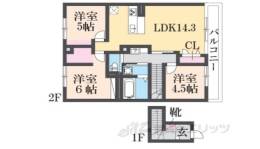 （仮称）D-ROOM六万寺町間取り図面