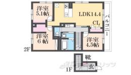 （仮称）D-ROOM六万寺町間取り図面