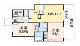 メゾン　パルテール１間取り図面