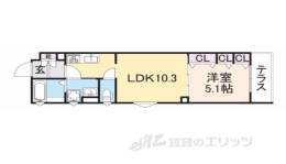ラモーナ東山町２間取り図面