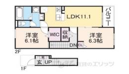 ハーモニー福知山D棟間取り図面