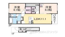 ハーモニー福知山D棟間取り図面