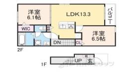 ハーモニー福知山C棟間取り図面