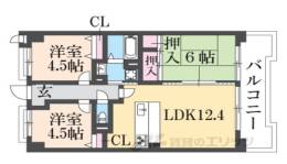 グリーンコーポ東生駒７階間取り図面