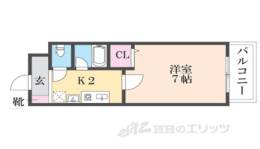 レジスコート東難波１間取り図面