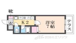 レジスコート東難波１間取り図面