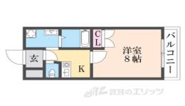 エイチ・ツー・オー新町２間取り図面