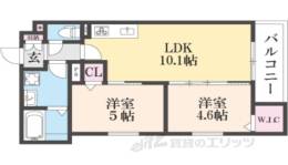 ラモーナ東山町１間取り図面