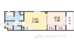 ラモーナ東山町１間取り図面