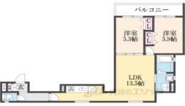 ラモーナ東山町１間取り図面
