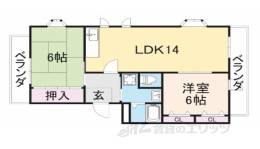 ジョイフルくずは２間取り図面