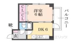 ジョイフルくずは２間取り図面