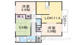 パナグランデ駅南Ａ間取り図面