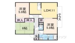 パナグランデ駅南Ｂ間取り図面
