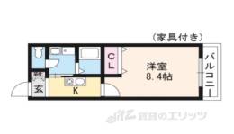 アムールＫＵＲＡＧＡＮＯ（家具付き）間取り図面