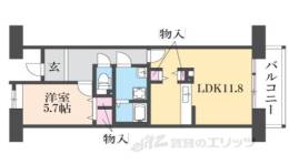 ルゼフィール立花2号棟間取り図面