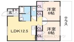 ラーク・ブリエ南　Ａ間取り図面