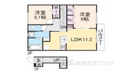 メルベーユＦ３間取り図面