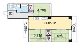 東大路高野第３住宅１９棟間取り図面