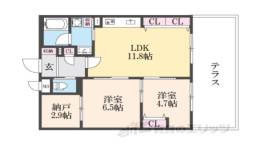インサイトルポ山科新十条間取り図面
