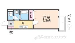 エムフラット衣摺１間取り図面