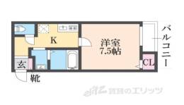 エムフラット衣摺１間取り図面