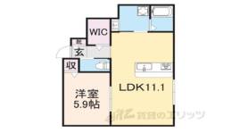 ウィズ大中１間取り図面