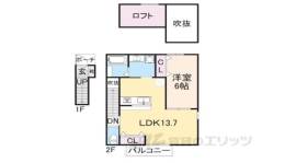 ウィズ大中２間取り図面