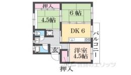 男山第２住宅１１４号棟間取り図面