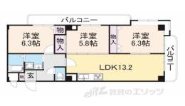 パレロワイヤル武庫之荘間取り図面