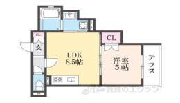 クリエオーレ雁屋西町間取り図面