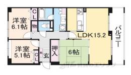 ローレルスクエア登美ヶ丘第１期９番館間取り図面