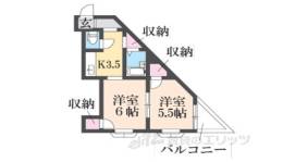 赤井マンション香里間取り図面