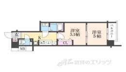 エステムコート京都二条間取り図面