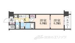 エステムコート京都二条間取り図面