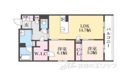 ヴェスプッチ二条城間取り図面