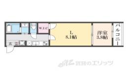 Ｌａ　ＦｉｔｅＧＯＳＨＯＫＩＴＡ　１間取り図面