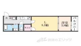 Ｌａ　ＦｉｔｅＧＯＳＨＯＫＩＴＡ　１間取り図面