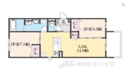 Ｄ－ｒｅｓｉｄｅｎｃｅ香里新町間取り図面