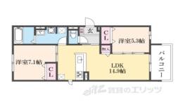 Ｄ－ｒｅｓｉｄｅｎｃｅ香里新町間取り図面