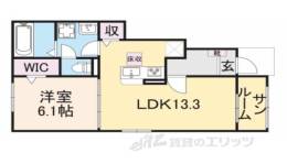 クレール丹波篠山２間取り図面