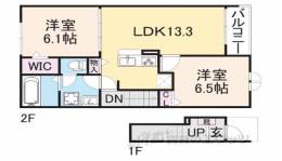 クレール丹波篠山１間取り図面