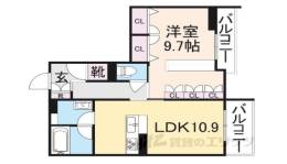 シャーメゾンリュエル八戸ノ里間取り図面