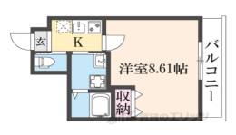 仮）フラッティ西京極間取り図面