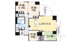 フェミネンス大津石山駅前間取り図面