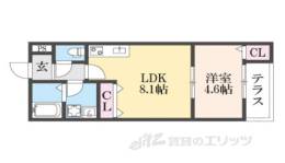 ＣＯＵＲＴＹＡＲＤＳｈｉｍｂａｓｈｉ２間取り図面