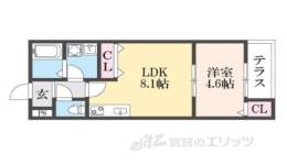 ＣＯＵＲＴＹＡＲＤＳｈｉｍｂａｓｈｉ２間取り図面