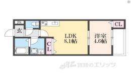 ＣＯＵＲＴＹＡＲＤＳｈｉｍｂａｓｈｉ２間取り図面