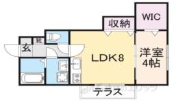 ソレイユビセレクト法蓮町１間取り図面